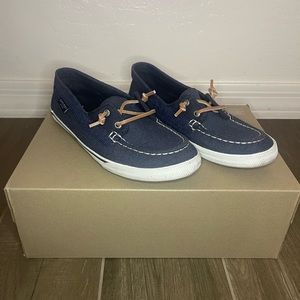 Brand New Unworn Sperry Navy Blue Boat Shoes Lounge Away Sneakers